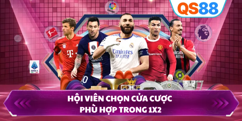 Hội viên chọn cửa cược phù hợp trong 1x2
