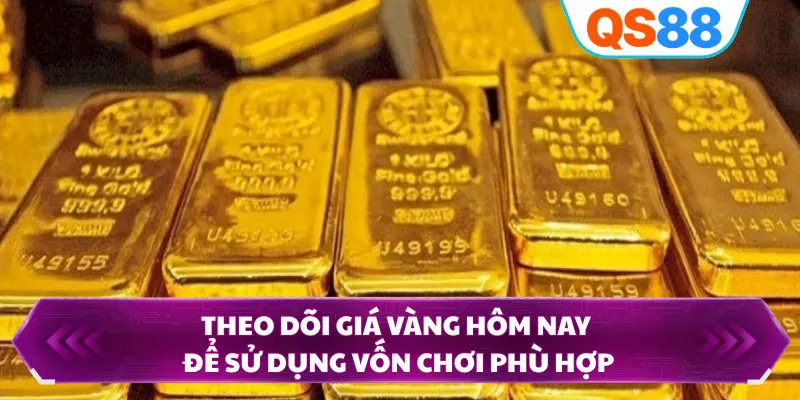 Theo dõi giá vàng hôm nay để sử dụng vốn chơi phù hợp